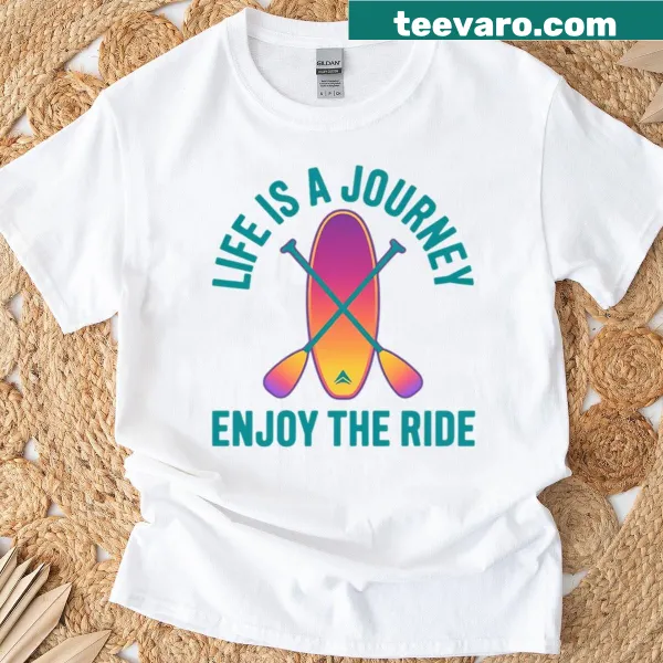 T-shirt with inspirational kayak design and text