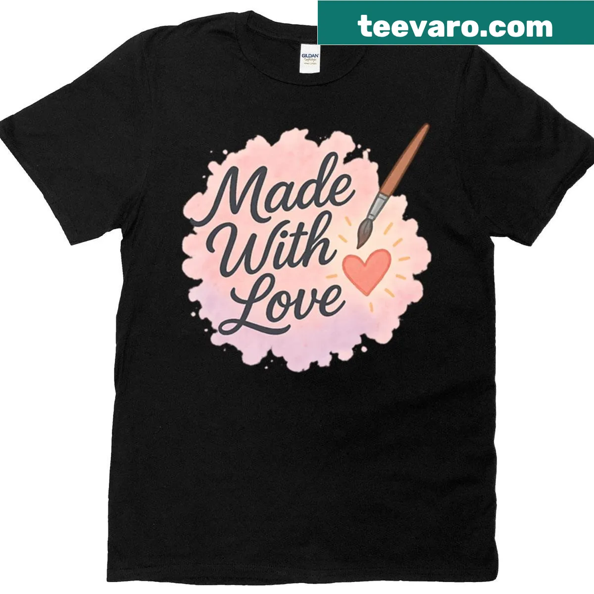 Romantic watercolor art design T-shirt for creatives and makers — on a men's t-shirt