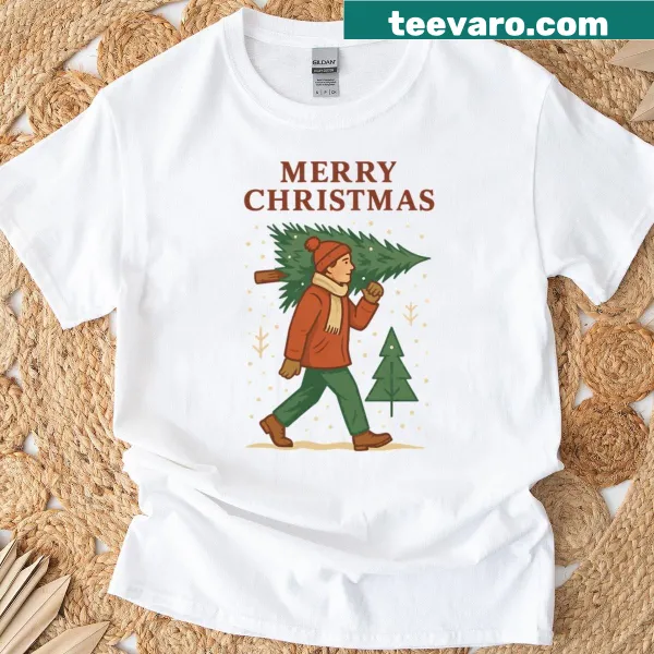 Christmas Tree t-shirt with a cheerful design