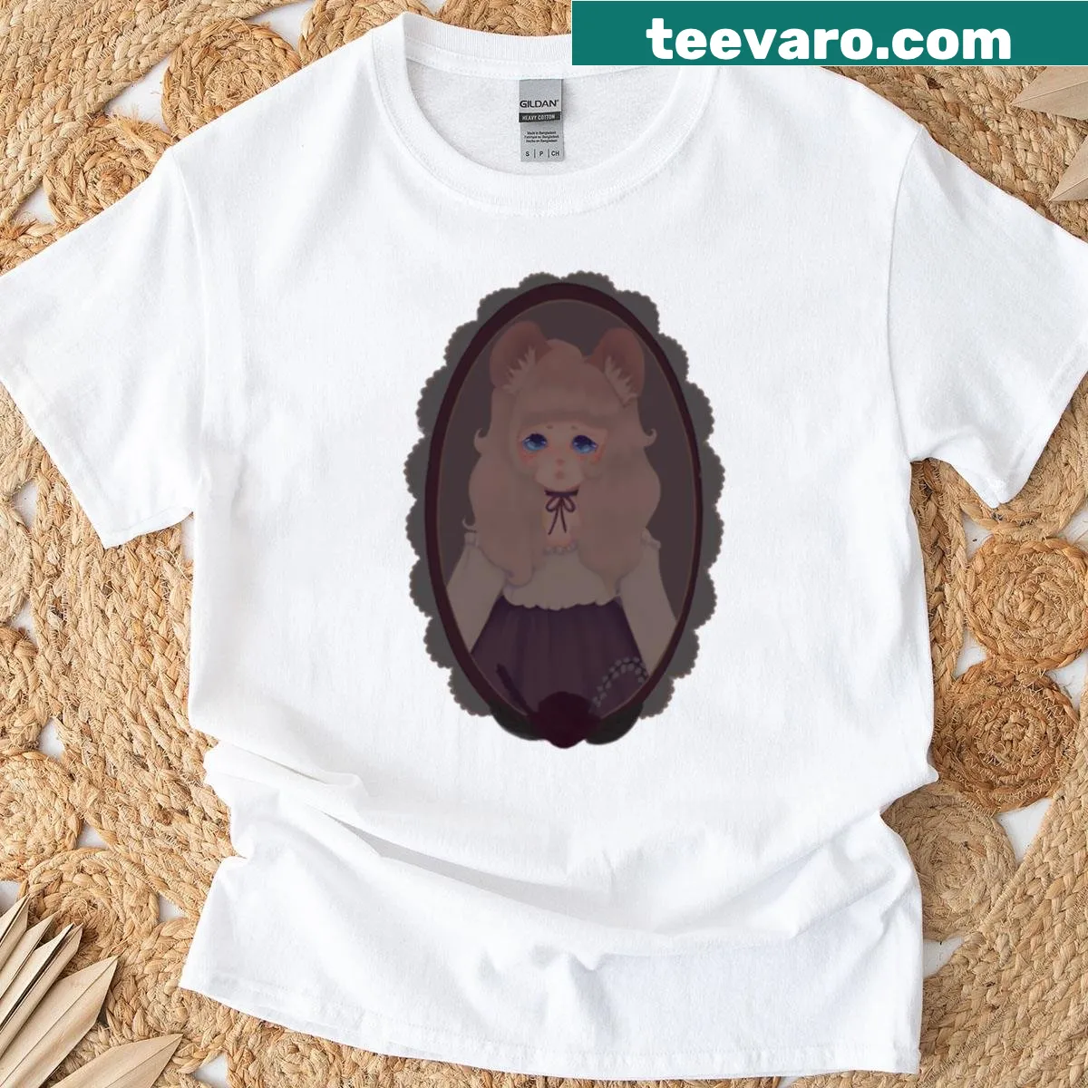 Oversized T-shirt featuring a cute cartoon mouse — on a men's t-shirt
