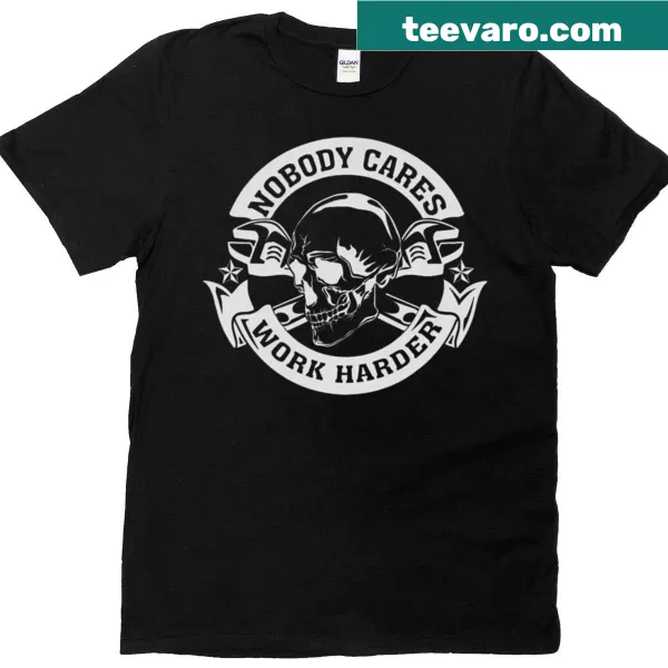 Vintage skull mechanic t-shirt with a bold saying