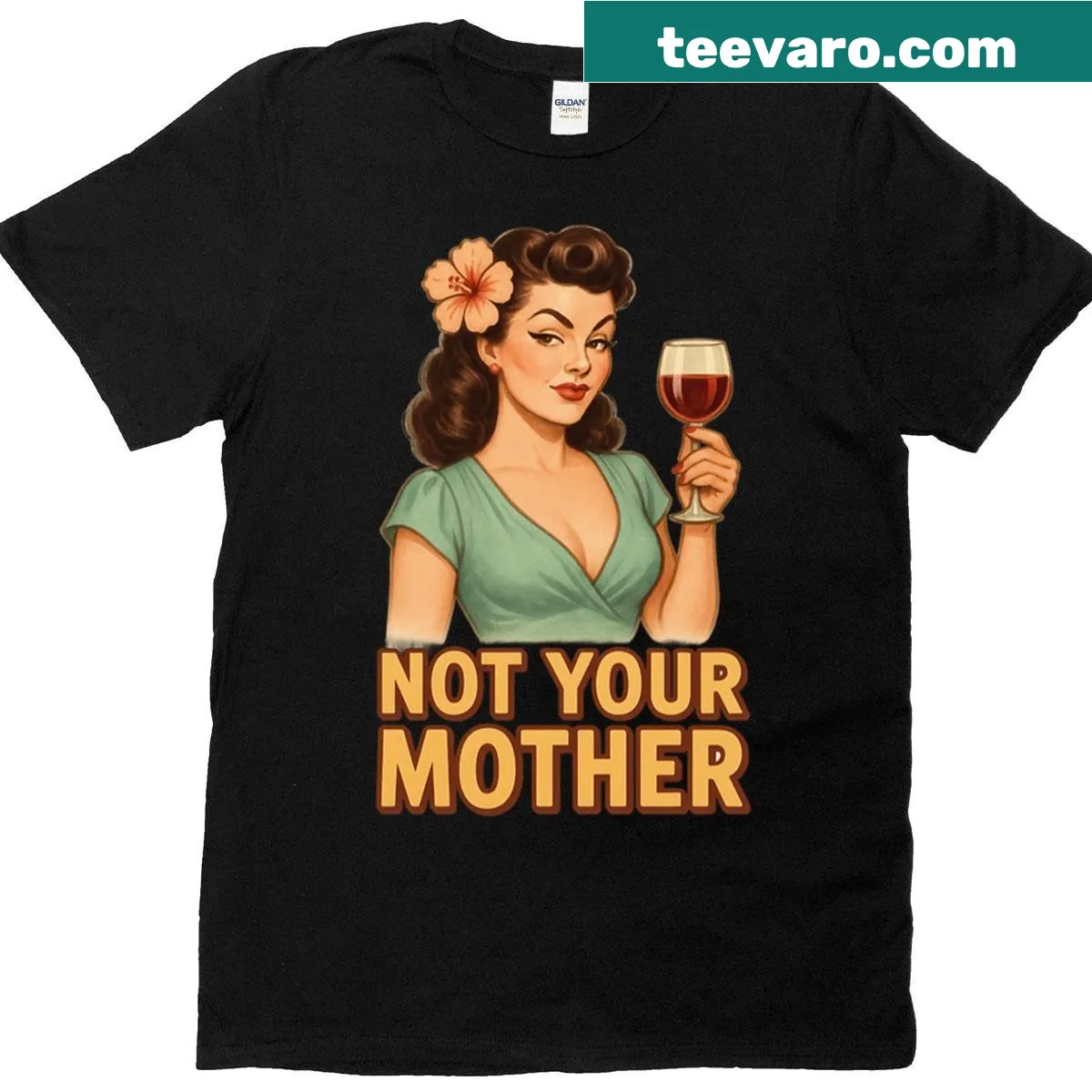 Vintage oversized t-shirt with humorous text about attitude — on a men's t-shirt