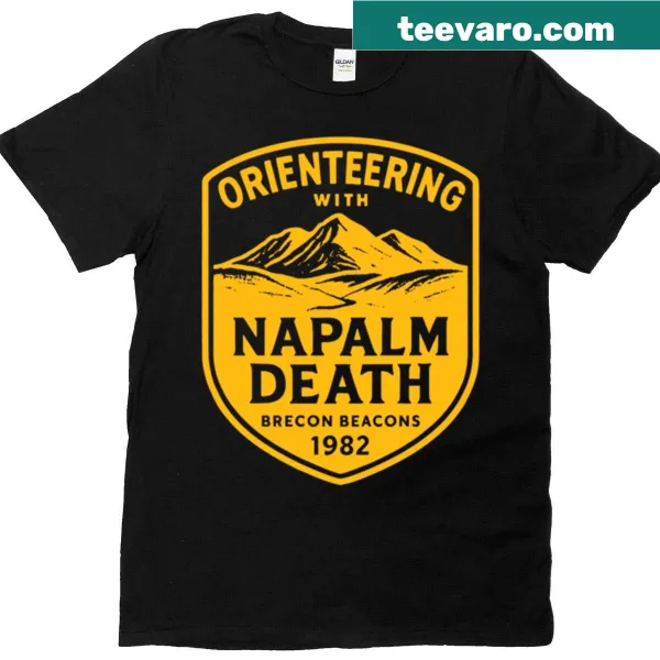 Illustrative T-shirt featuring Napalm Death humor