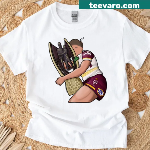 Brisbane Broncos Reece Walsh rugby league t-shirt.