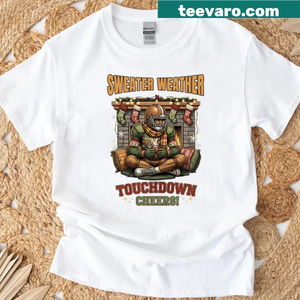 Vintage football player graphic T-shirt for cozy holidays