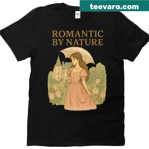 Vintage cottagecore graphic T-shirt with romantic design