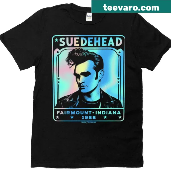 Typographic T-shirt celebrating suedehead culture in Fairmount, Indiana