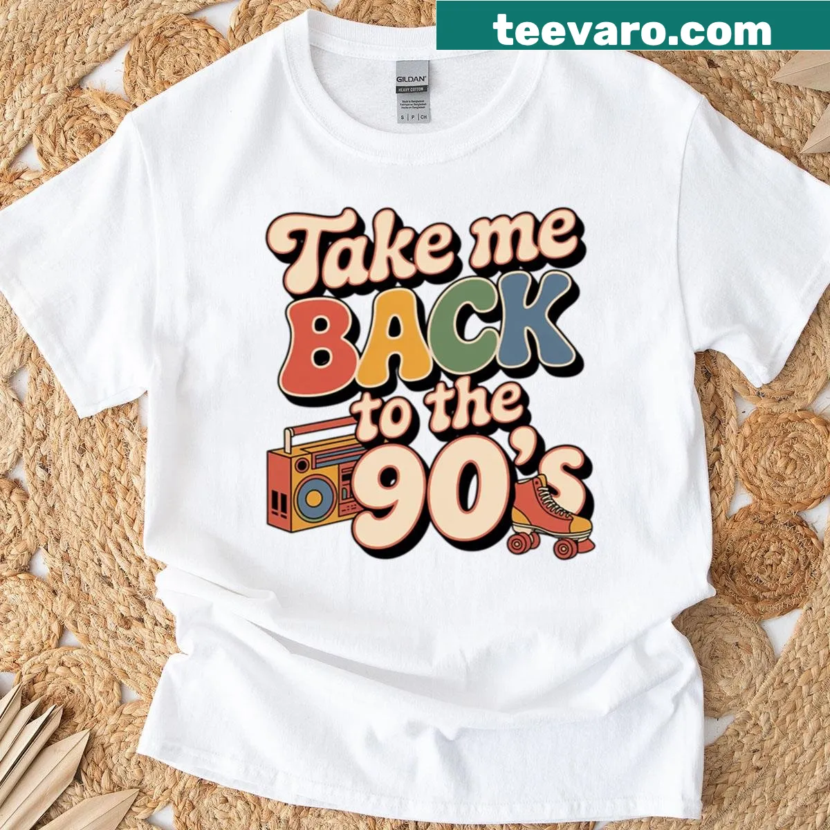 90s Halloween-themed graphic T-shirt — on a men's t-shirt