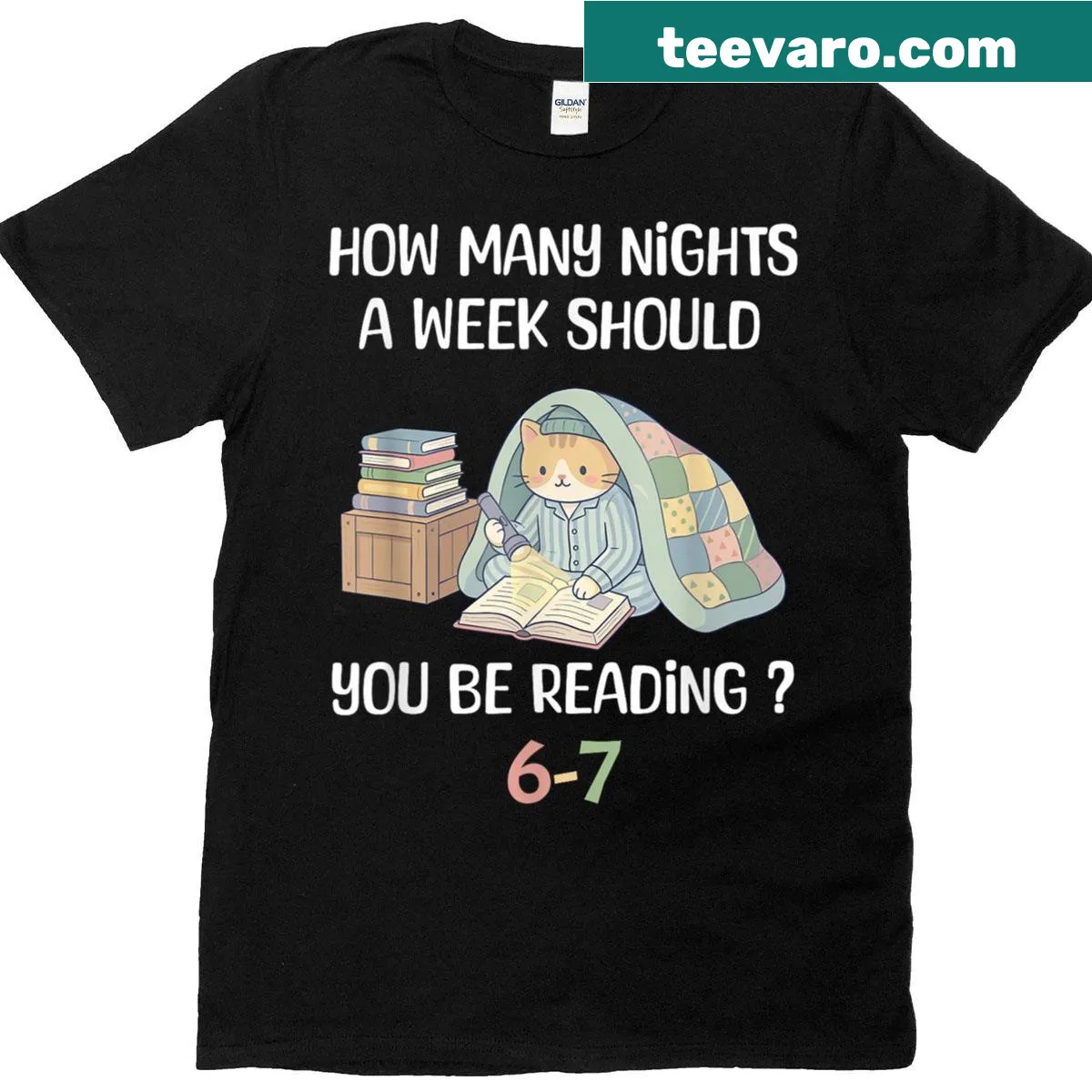 Teacher t-shirt with reading encouragement text — on a men's t-shirt