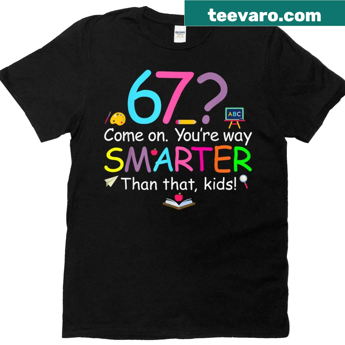 Humorous Teacher meme T-shirt with funny student saying — on a men's t-shirt