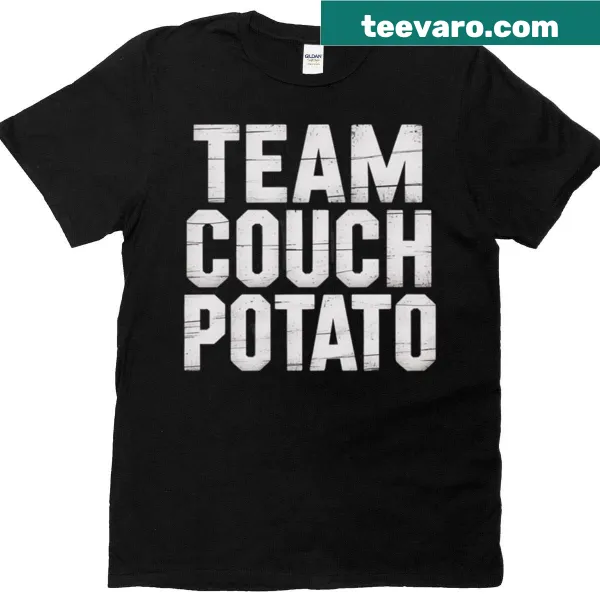 Vintage-style Team Couch Potato t-shirt with a humorous phrase