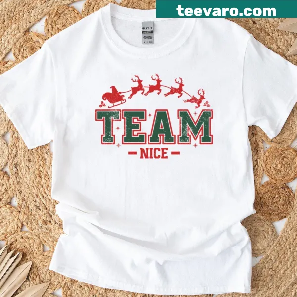 Positive message t-shirt with text: Team Nice