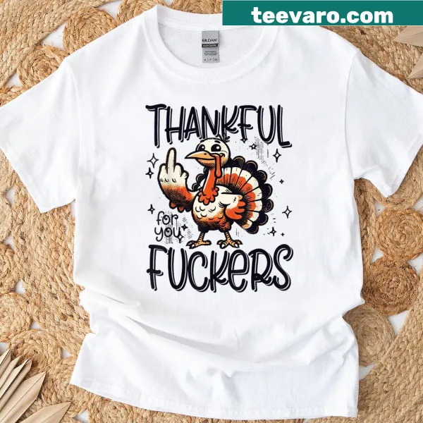 Retro Thanksgiving T-shirt with a turkey and funny text