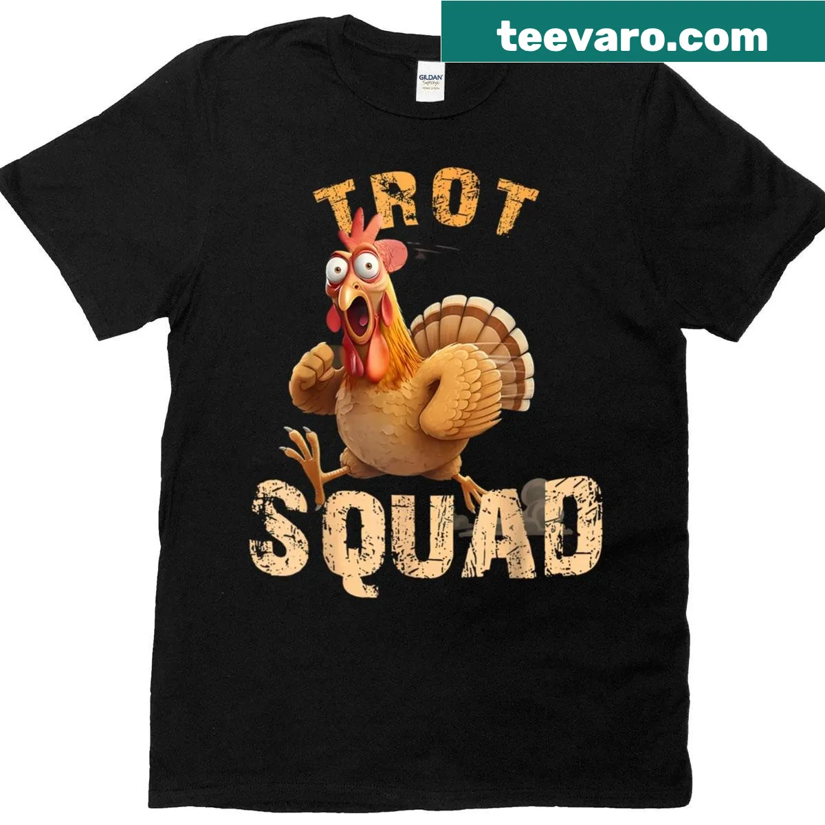 Thanksgiving Turkey Trot Squad 2025 race T-shirt — on a men's t-shirt