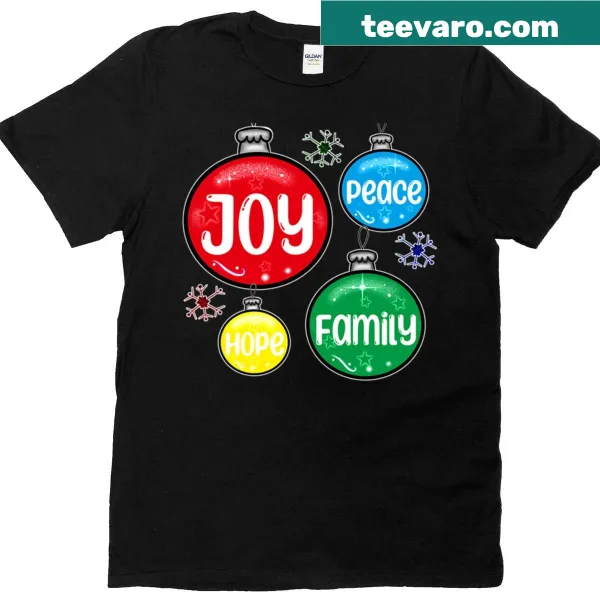 Christmas-themed t-shirt celebrating the gifts of the season.