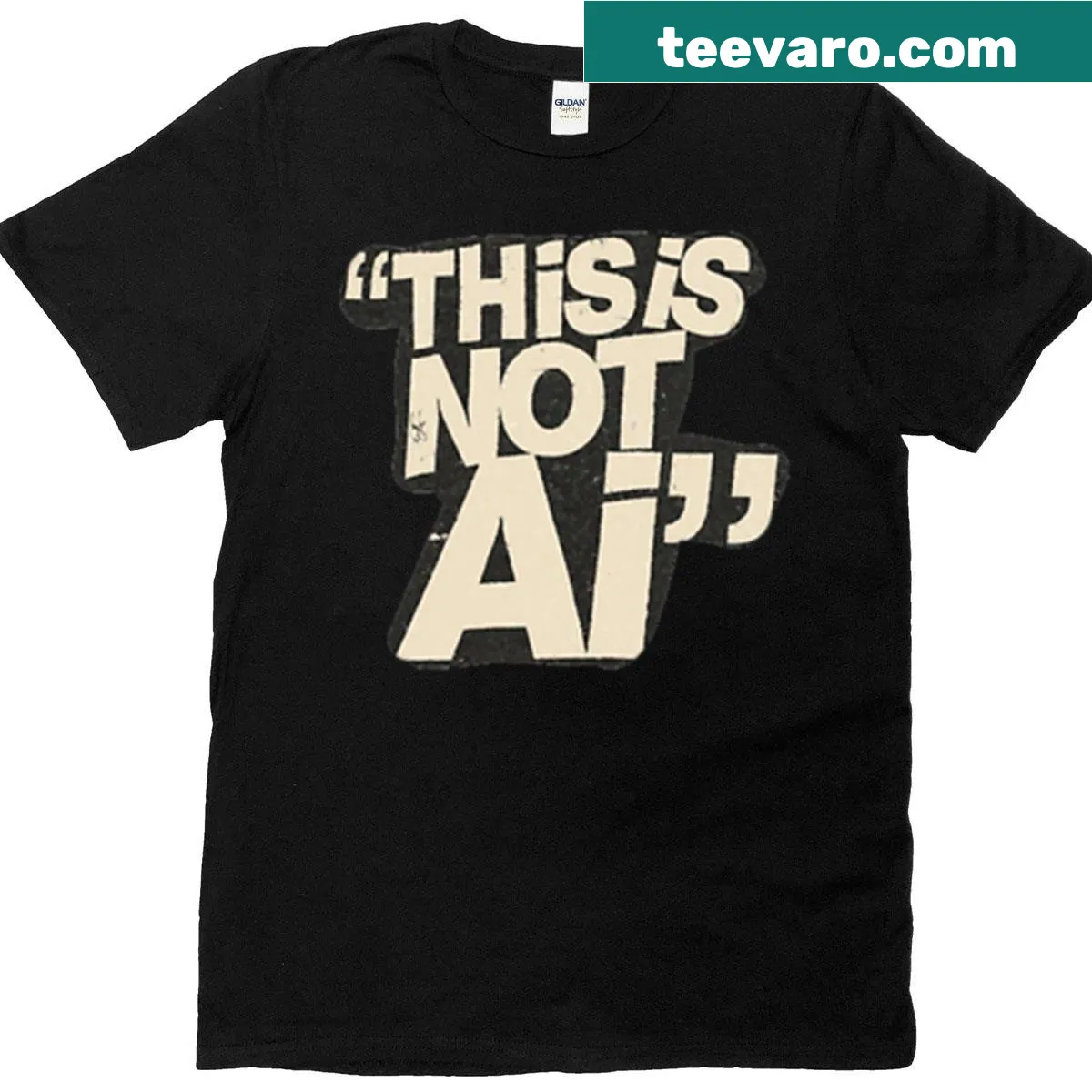 Vintage typography t-shirt with bold protest art saying — on a men's t-shirt