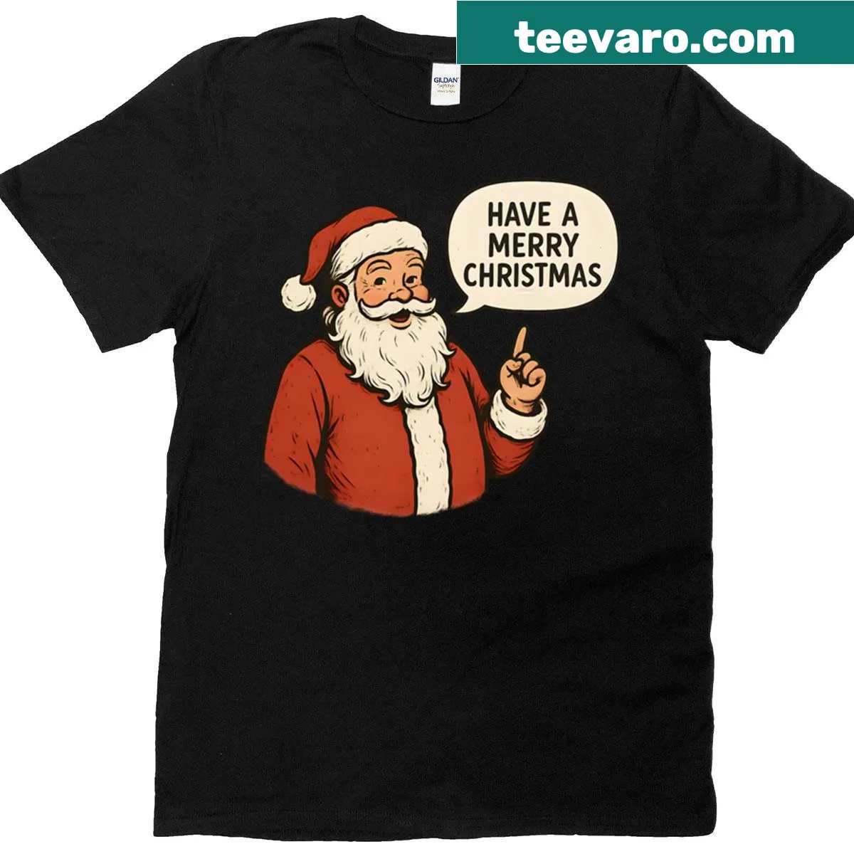 Vintage Santa Claus design for Christmas T-shirt — on a men's t-shirt