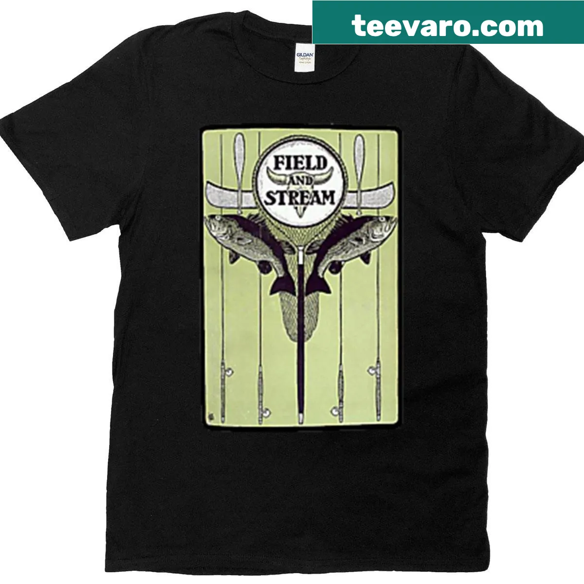 T-shirt with vintage sporting magazine cover from 1915 — on a men's t-shirt
