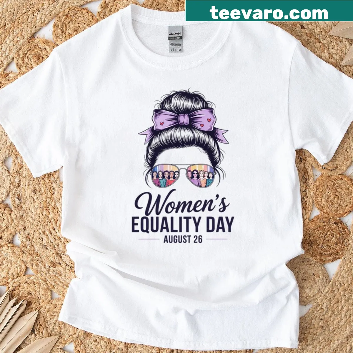 Women's Equality Day T-shirt with feminist message — on a men's t-shirt