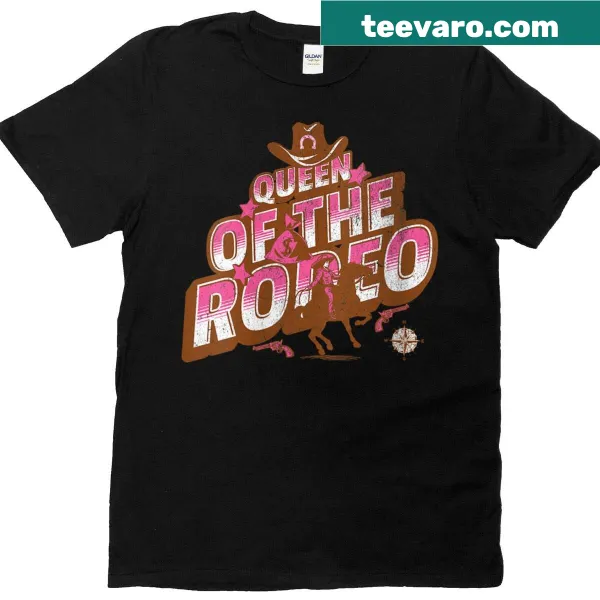 Rodeo queen graphic on a western t-shirt for women