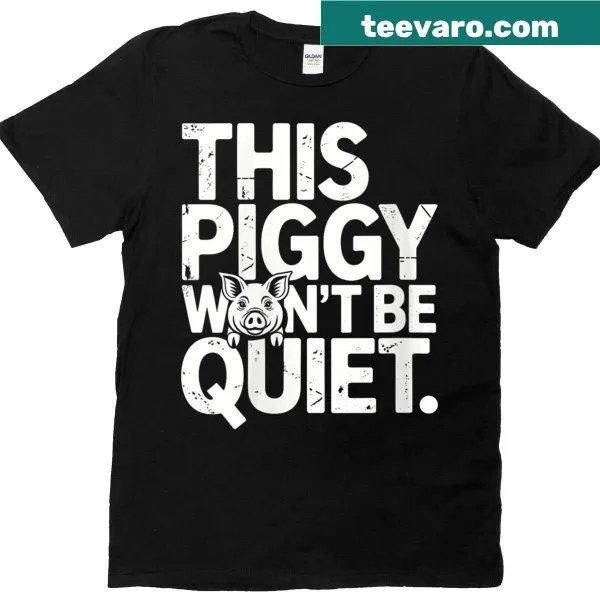 Bold statement graphic T-shirt featuring a pig