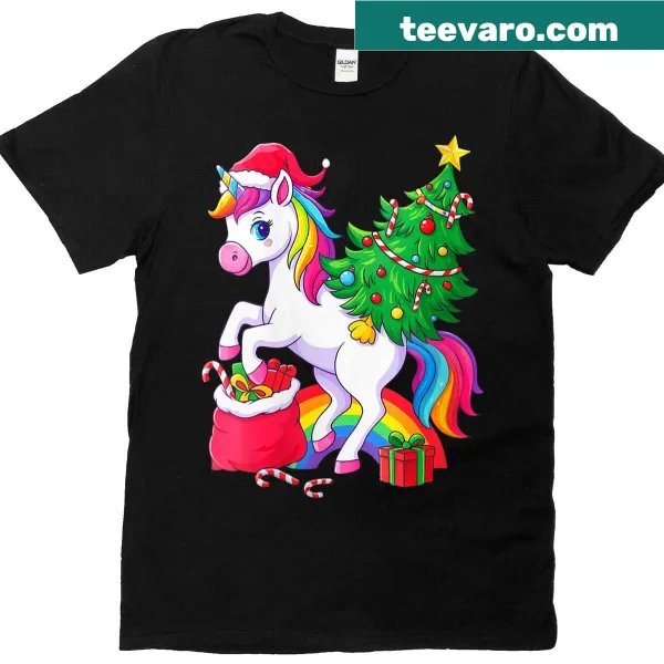 Cute unicorn design with Christmas tree lights for girls.