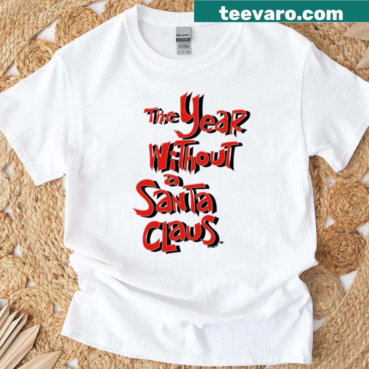 Bold retro lettering celebrating Christmas on a T-shirt — on a men's t-shirt