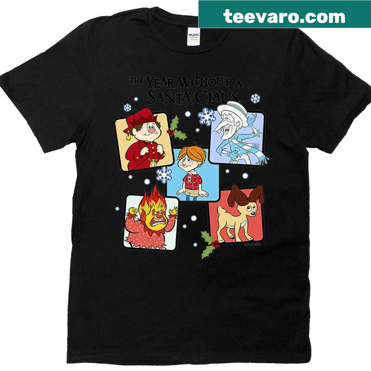 Illustration of cute winter characters for the holiday season. — on a men's t-shirt