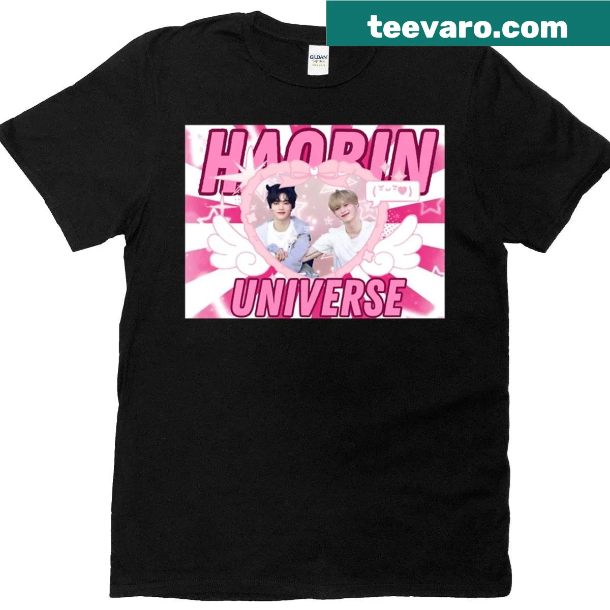 Cute cartoon design featuring Haobin from Zb1 universe. — on a men's t-shirt