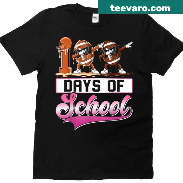 Football-themed design for the 100th day of school
