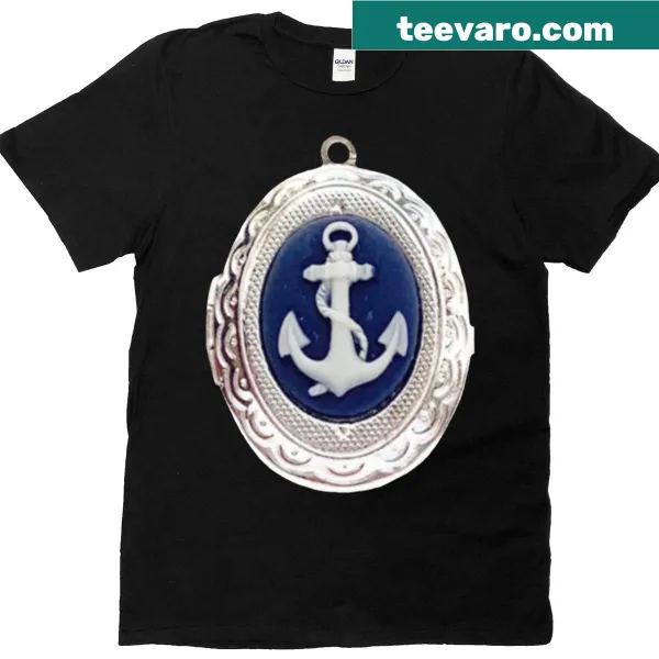 Anchor locket emblem T-shirt design