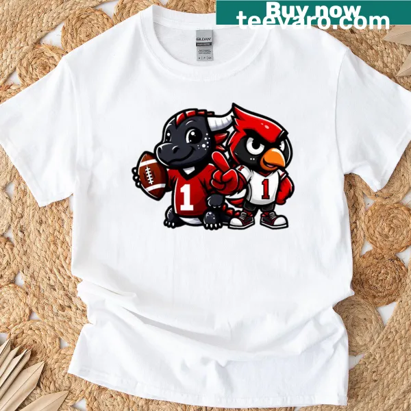 Arizona Cardinals themed oversized T-shirt with team graphics