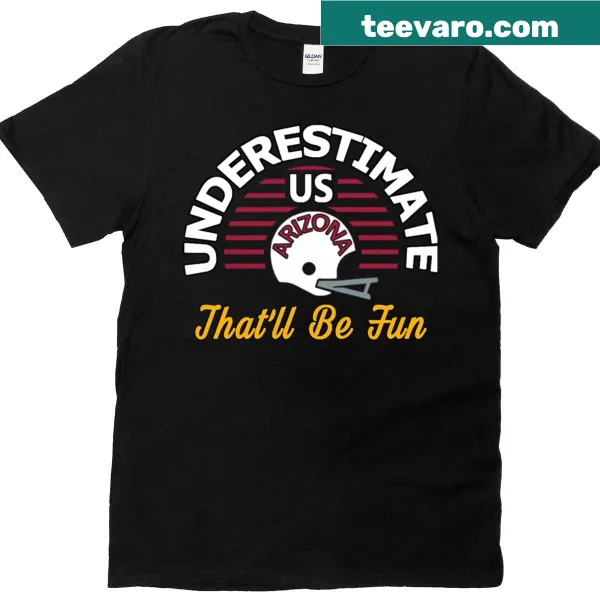 Proud Arizona football fan T-shirt with bold text