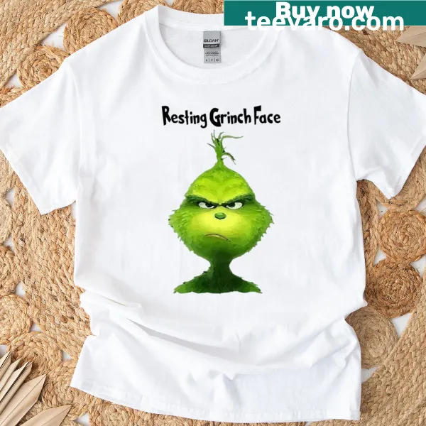 The Grinch illustration on a festive t-shirt