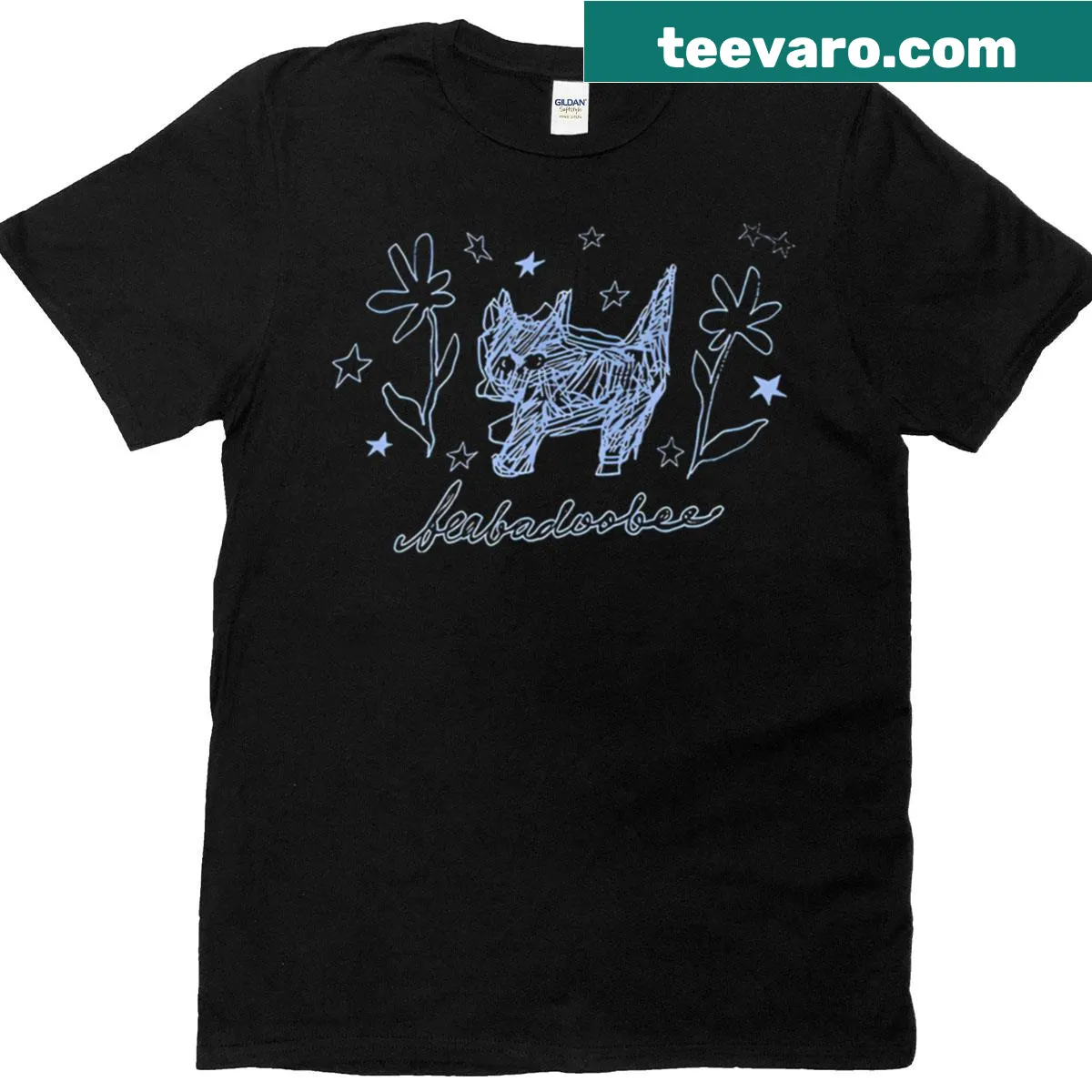 Beabadoobee typography merch t-shirt — on a men's t-shirt