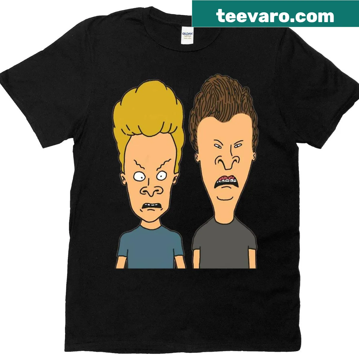 Beavis and Butt-head graphic on T-shirt — on a men's t-shirt