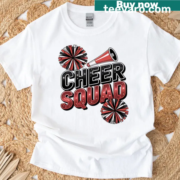 Cheerleading squad T-shirt with bold typography for men