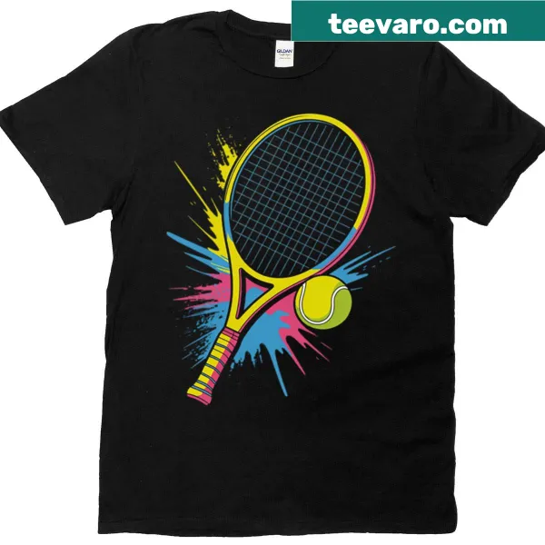 Tennis-themed T-shirt with playful design