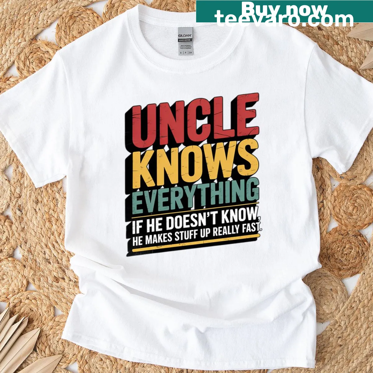 Wholesome Cool Uncle t-shirt designed for new uncles — on a men's t-shirt