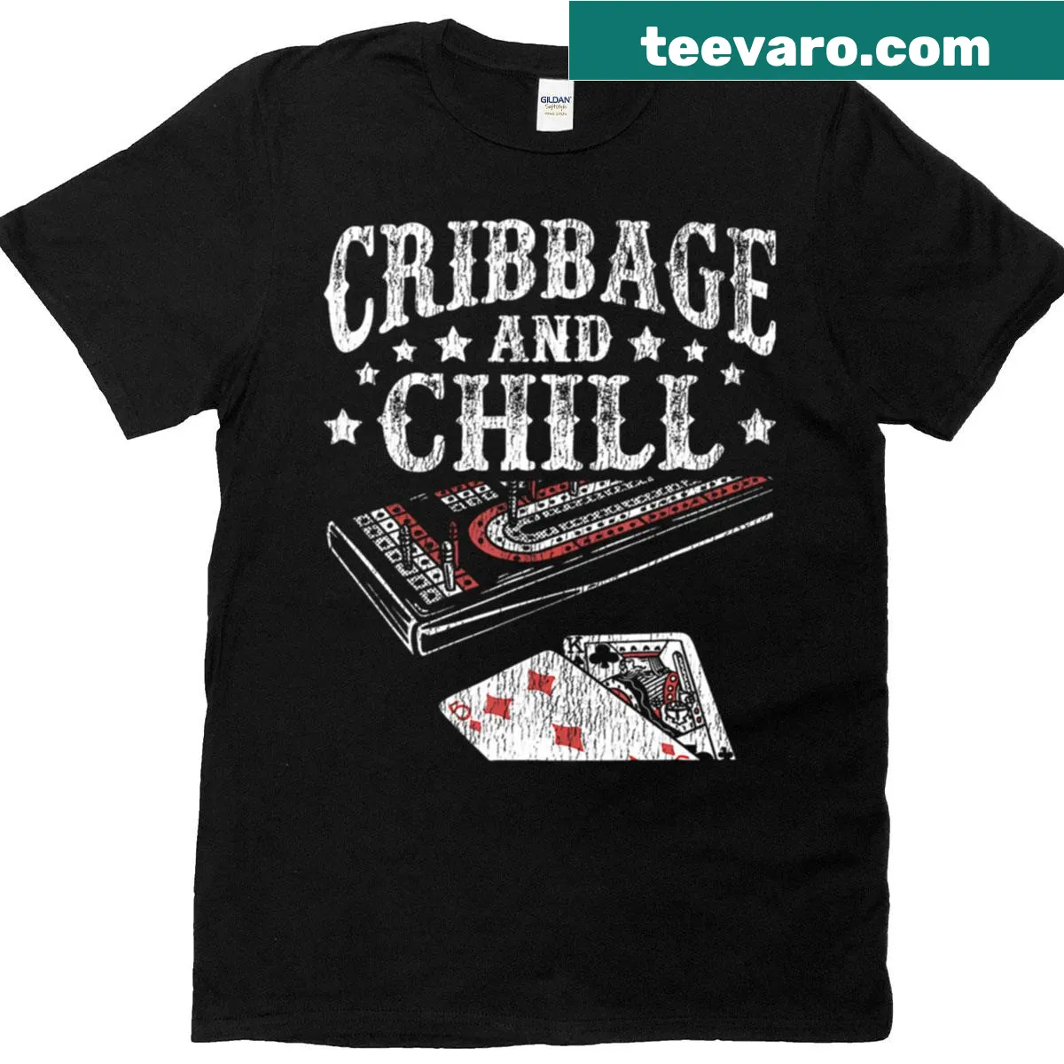 Funny t-shirt with cribbage card game design — on a men's t-shirt