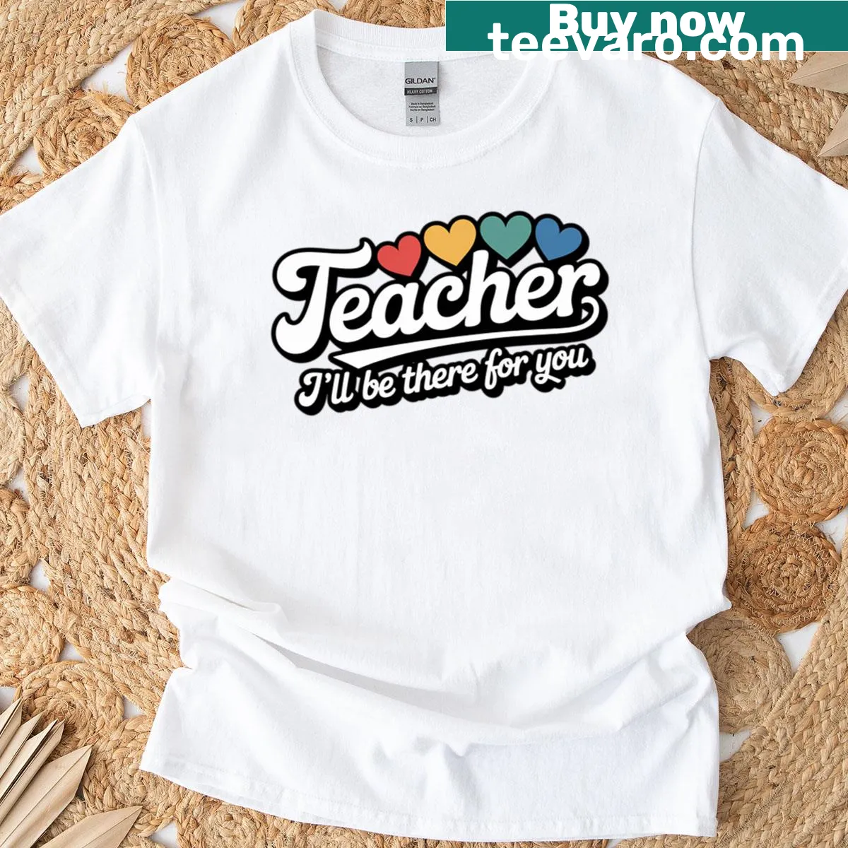 Cute teacher T-shirt with the phrase 'I'll Be There For You' — on a men's t-shirt