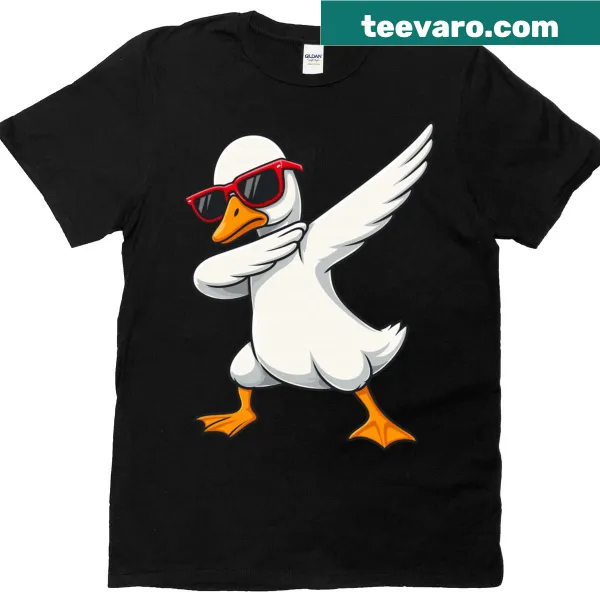 Cartoon dabbing goose graphic T-shirt