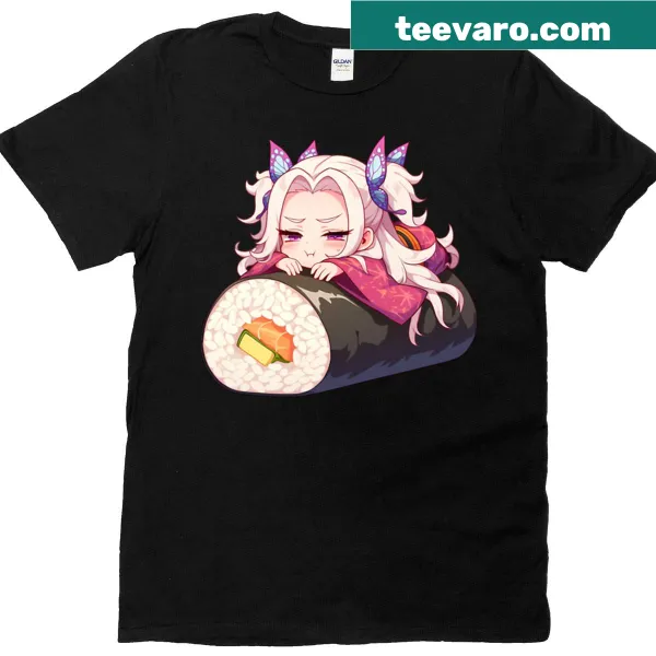 Cute chibi sushi roll t-shirt from Demon Slayer anime