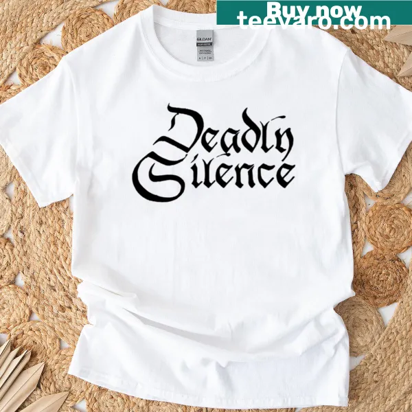 T-shirt depicting a chilling design related to deadly silence