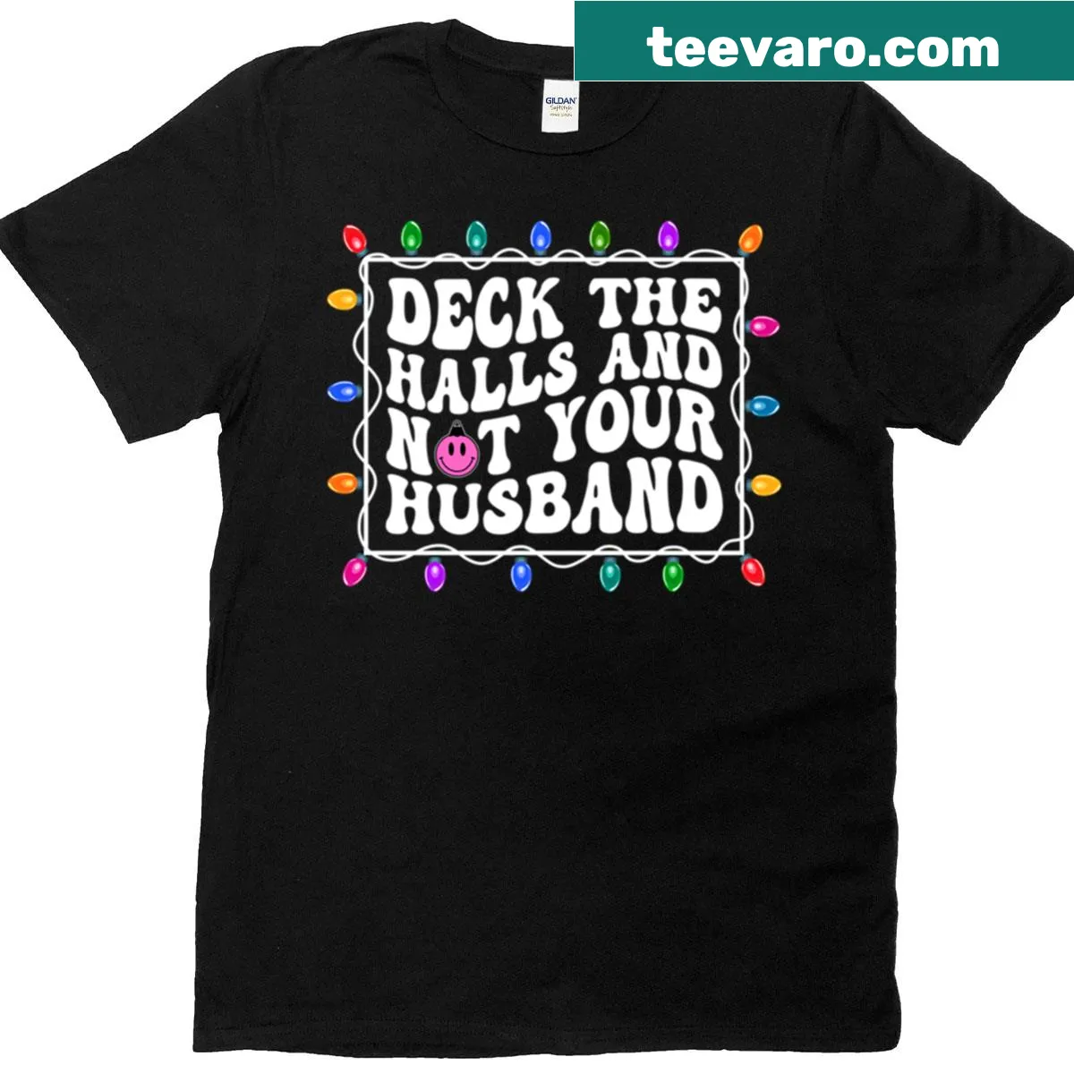 Humorous Christmas t-shirt with a witty holiday phrase. — on a men's t-shirt