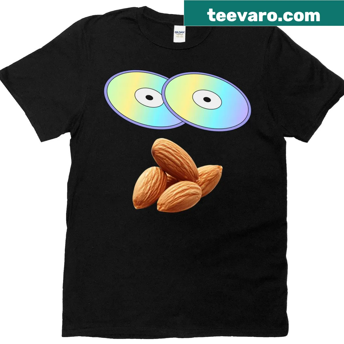 Sarcastic humor T-shirt with Dees Nuts wording for men — on a men's t-shirt