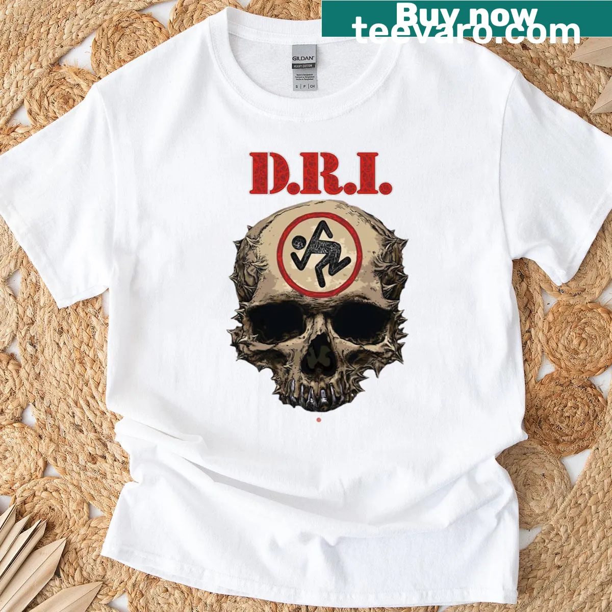 Funny t-shirt with 'Dirty Rotten Imbeciles' text — on a men's t-shirt