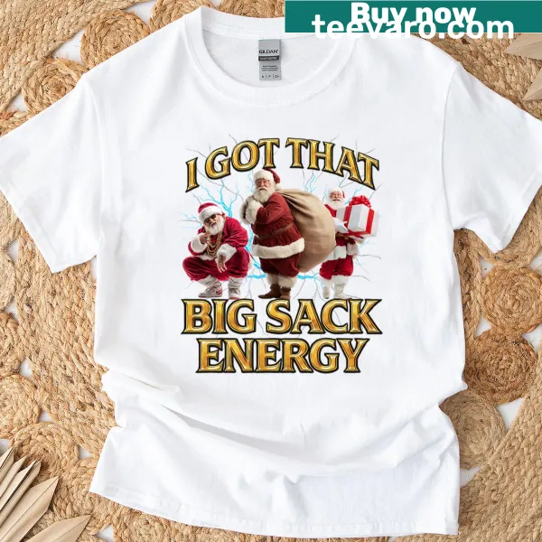 Funny Christmas Santa t-shirt with playful slogan