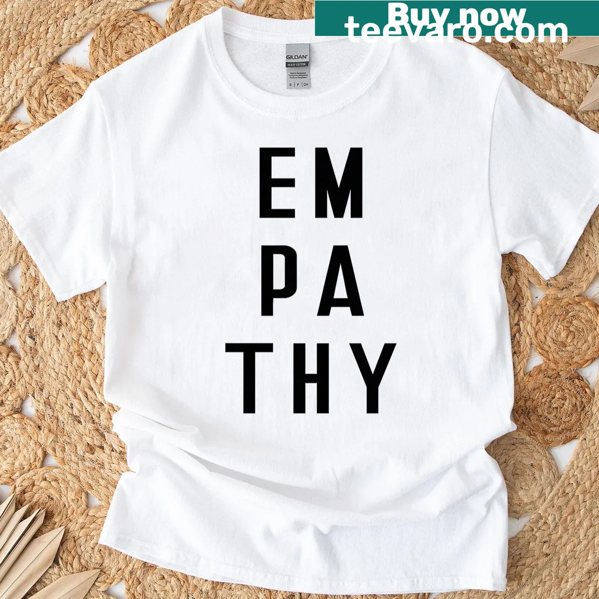 Thoughtful design showcasing the word 'Empathy' — on a men's t-shirt