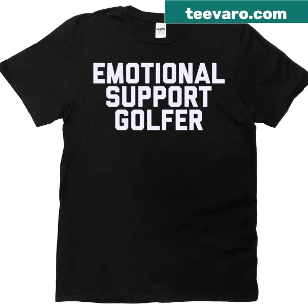 Funny golfer t-shirt with 'Emotional Support Golfer' text